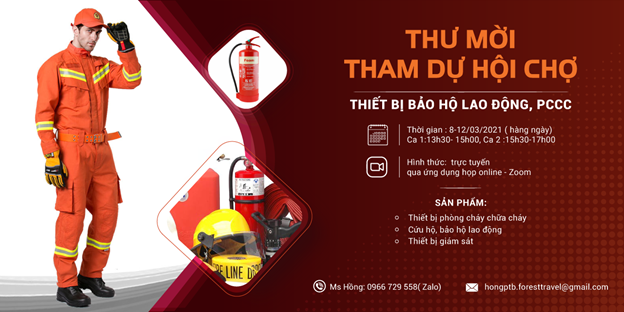 Sắp diễn ra Sự kiện hội chợ trực tuyến Việt Nam – Trung Quốc (tỉnh Chiết Giang) về thiết bị bảo hộ lao động và phòng cháy chữa cháy