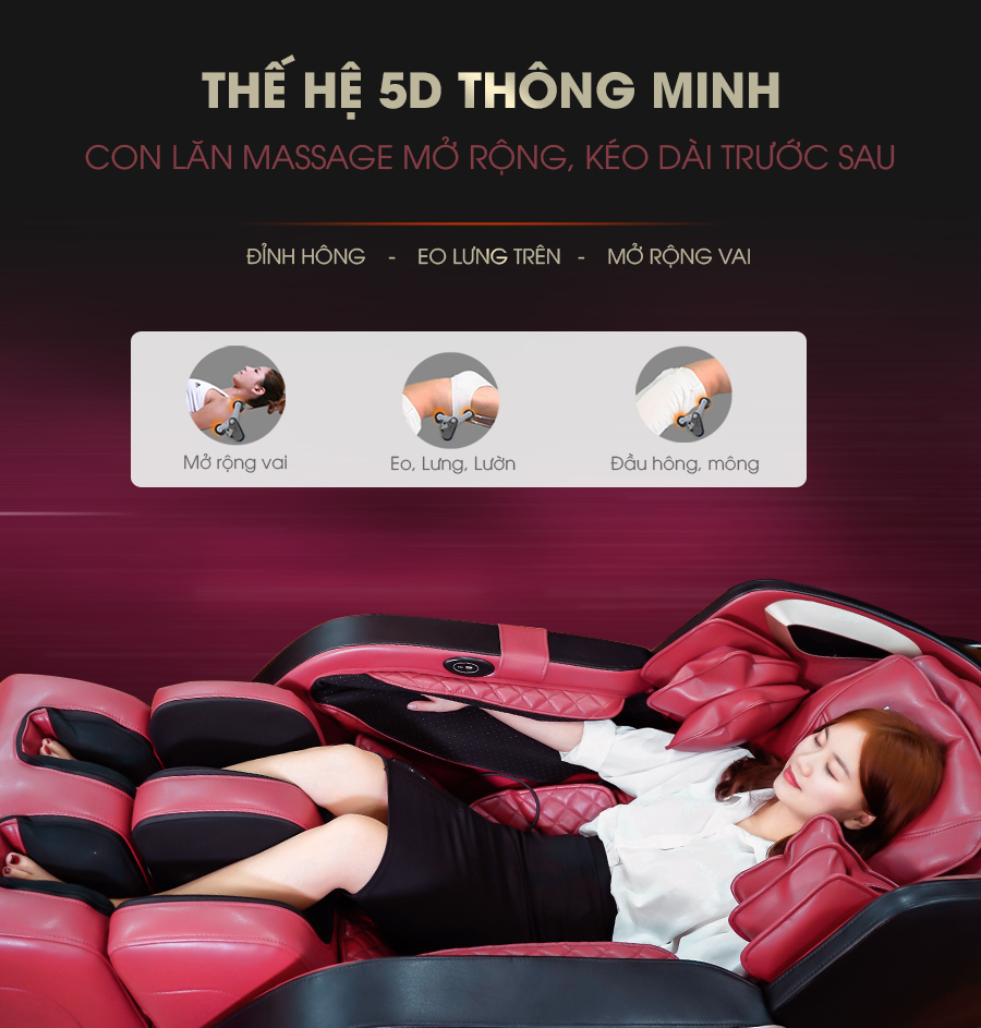 Con lăn massage 5D thông minh 